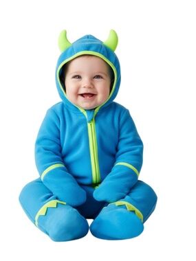 PAT PAT Blue Monster Warm Baby
Fleece Hooded Halloween Costume size 3-6M